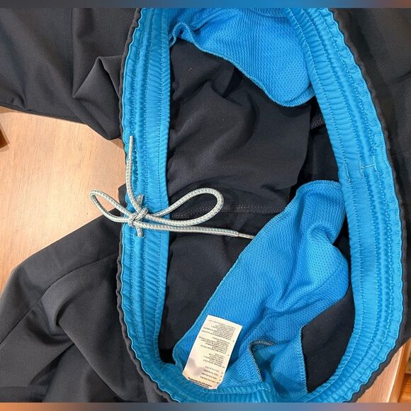 Vintage Adidas Men’s Track Pants XL Black Blue Wide-Leg Nylon Panels Drawstring - Picture 5 of 8